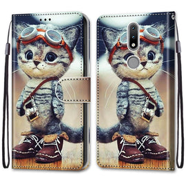 Coloured Drawing Cross Texture Horizontal Flip PU Leather Case with Holder & Card Slots & Wallet & Lanyard, For Nokia 2.4, For Nokia 3.4