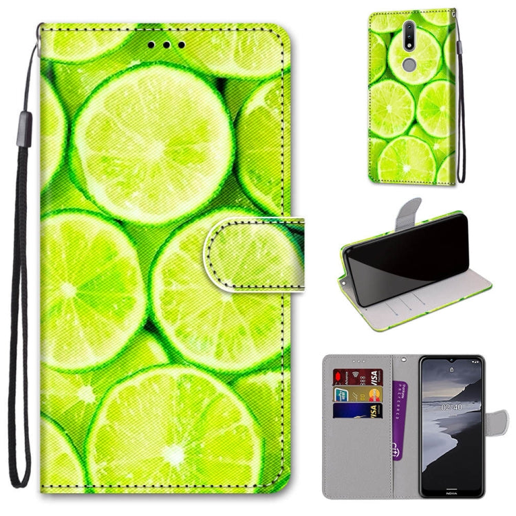 Coloured Drawing Cross Texture Horizontal Flip PU Leather Case with Holder & Card Slots & Wallet & Lanyard, For Nokia 2.4, For Nokia 3.4