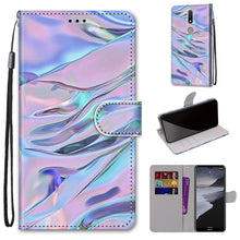 Load image into Gallery viewer, Coloured Drawing Cross Texture Horizontal Flip PU Leather Case with Holder &amp; Card Slots &amp; Wallet &amp; Lanyard, For Nokia 2.4, For Nokia 3.4