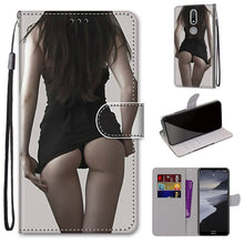 Load image into Gallery viewer, Coloured Drawing Cross Texture Horizontal Flip PU Leather Case with Holder &amp; Card Slots &amp; Wallet &amp; Lanyard, For Nokia 2.4, For Nokia 3.4