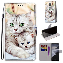 Load image into Gallery viewer, Coloured Drawing Cross Texture Horizontal Flip PU Leather Case with Holder &amp; Card Slots &amp; Wallet &amp; Lanyard, For Nokia 2.4, For Nokia 3.4