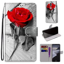 Load image into Gallery viewer, Coloured Drawing Cross Texture Horizontal Flip PU Leather Case with Holder &amp; Card Slots &amp; Wallet &amp; Lanyard, For Nokia 2.4, For Nokia 3.4