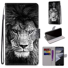 Load image into Gallery viewer, Coloured Drawing Cross Texture Horizontal Flip PU Leather Case with Holder &amp; Card Slots &amp; Wallet &amp; Lanyard, For Nokia 2.4, For Nokia 3.4