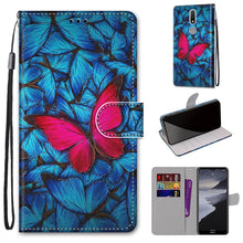 Load image into Gallery viewer, Coloured Drawing Cross Texture Horizontal Flip PU Leather Case with Holder &amp; Card Slots &amp; Wallet &amp; Lanyard, For Nokia 2.4, For Nokia 3.4
