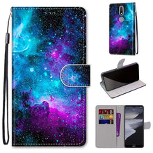 Load image into Gallery viewer, Coloured Drawing Cross Texture Horizontal Flip PU Leather Case with Holder &amp; Card Slots &amp; Wallet &amp; Lanyard, For Nokia 2.4, For Nokia 3.4