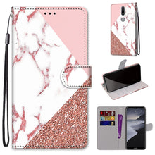 Load image into Gallery viewer, Coloured Drawing Cross Texture Horizontal Flip PU Leather Case with Holder &amp; Card Slots &amp; Wallet &amp; Lanyard, For Nokia 2.4, For Nokia 3.4