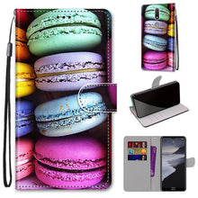 Load image into Gallery viewer, Coloured Drawing Cross Texture Horizontal Flip PU Leather Case with Holder &amp; Card Slots &amp; Wallet &amp; Lanyard, For Nokia 2.4, For Nokia 3.4