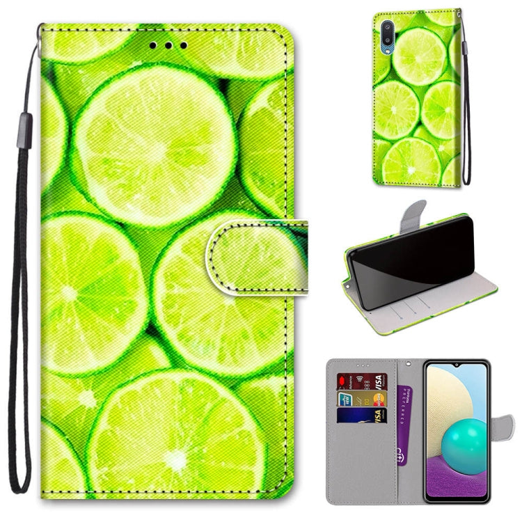 Coloured Drawing Cross Texture Horizontal Flip PU Leather Case with Holder & Card Slots & Wallet & Lanyard, For Samsung Galaxy A02 / M02, For Samsung Galaxy A02s / M02s