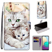Load image into Gallery viewer, Coloured Drawing Cross Texture Horizontal Flip PU Leather Case with Holder &amp; Card Slots &amp; Wallet &amp; Lanyard, For Samsung Galaxy A02 / M02, For Samsung Galaxy A02s / M02s