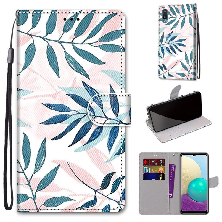 Coloured Drawing Cross Texture Horizontal Flip PU Leather Case with Holder & Card Slots & Wallet & Lanyard, For Samsung Galaxy A02 / M02, For Samsung Galaxy A02s / M02s