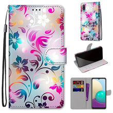 Load image into Gallery viewer, Coloured Drawing Cross Texture Horizontal Flip PU Leather Case with Holder &amp; Card Slots &amp; Wallet &amp; Lanyard, For Samsung Galaxy A02 / M02, For Samsung Galaxy A02s / M02s