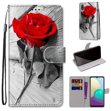 Load image into Gallery viewer, Coloured Drawing Cross Texture Horizontal Flip PU Leather Case with Holder &amp; Card Slots &amp; Wallet &amp; Lanyard, For Samsung Galaxy A02 / M02, For Samsung Galaxy A02s / M02s