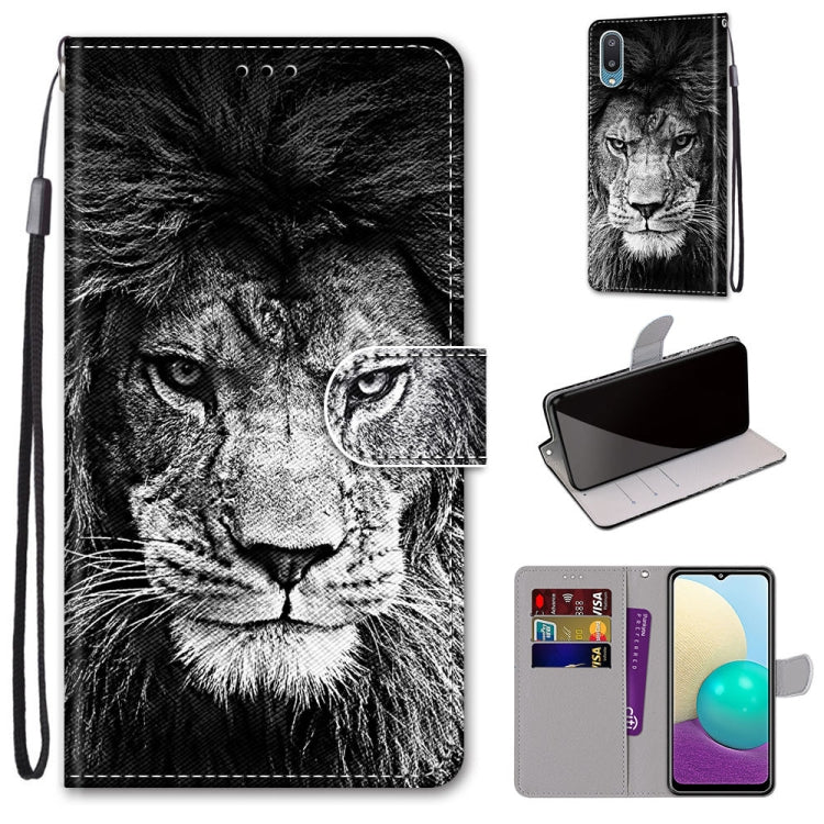 Coloured Drawing Cross Texture Horizontal Flip PU Leather Case with Holder & Card Slots & Wallet & Lanyard, For Samsung Galaxy A02 / M02, For Samsung Galaxy A02s / M02s