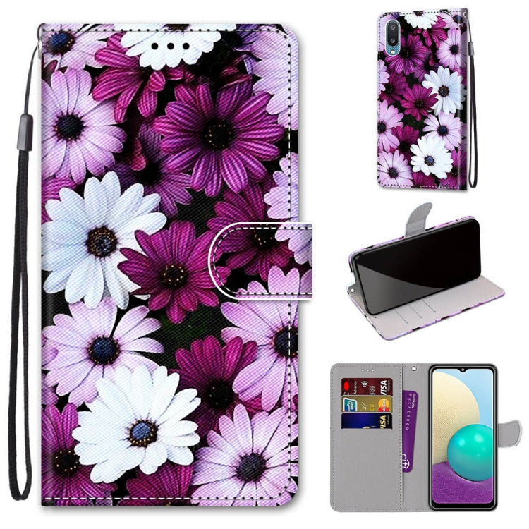 Coloured Drawing Cross Texture Horizontal Flip PU Leather Case with Holder & Card Slots & Wallet & Lanyard, For Samsung Galaxy A02 / M02, For Samsung Galaxy A02s / M02s