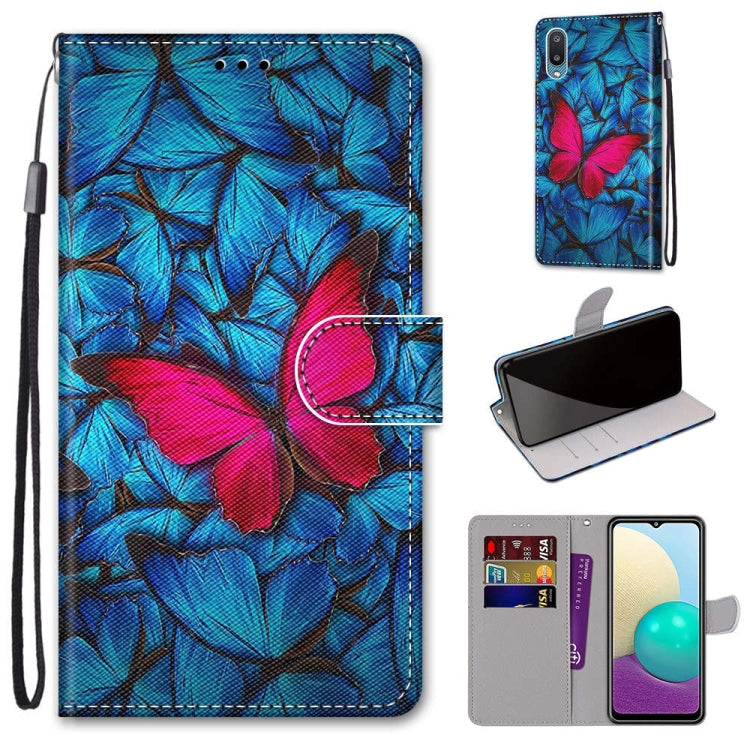 Coloured Drawing Cross Texture Horizontal Flip PU Leather Case with Holder & Card Slots & Wallet & Lanyard, For Samsung Galaxy A02 / M02, For Samsung Galaxy A02s / M02s