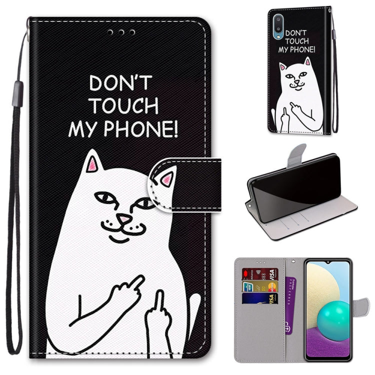 Coloured Drawing Cross Texture Horizontal Flip PU Leather Case with Holder & Card Slots & Wallet & Lanyard, For Samsung Galaxy A02 / M02, For Samsung Galaxy A02s / M02s