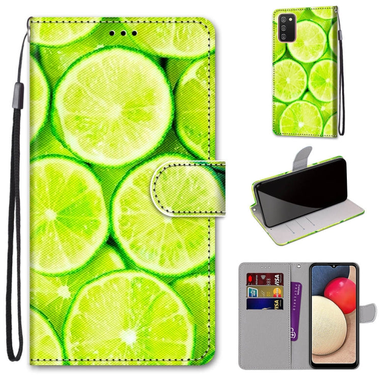 Coloured Drawing Cross Texture Horizontal Flip PU Leather Case with Holder & Card Slots & Wallet & Lanyard, For Samsung Galaxy A02 / M02, For Samsung Galaxy A02s / M02s