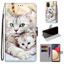 Load image into Gallery viewer, Coloured Drawing Cross Texture Horizontal Flip PU Leather Case with Holder &amp; Card Slots &amp; Wallet &amp; Lanyard, For Samsung Galaxy A02 / M02, For Samsung Galaxy A02s / M02s