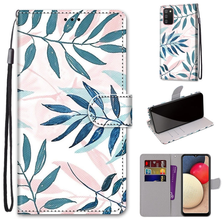 Coloured Drawing Cross Texture Horizontal Flip PU Leather Case with Holder & Card Slots & Wallet & Lanyard, For Samsung Galaxy A02 / M02, For Samsung Galaxy A02s / M02s