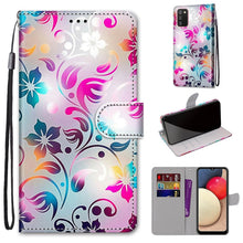 Load image into Gallery viewer, Coloured Drawing Cross Texture Horizontal Flip PU Leather Case with Holder &amp; Card Slots &amp; Wallet &amp; Lanyard, For Samsung Galaxy A02 / M02, For Samsung Galaxy A02s / M02s