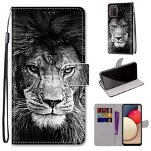 Load image into Gallery viewer, Coloured Drawing Cross Texture Horizontal Flip PU Leather Case with Holder &amp; Card Slots &amp; Wallet &amp; Lanyard, For Samsung Galaxy A02 / M02, For Samsung Galaxy A02s / M02s