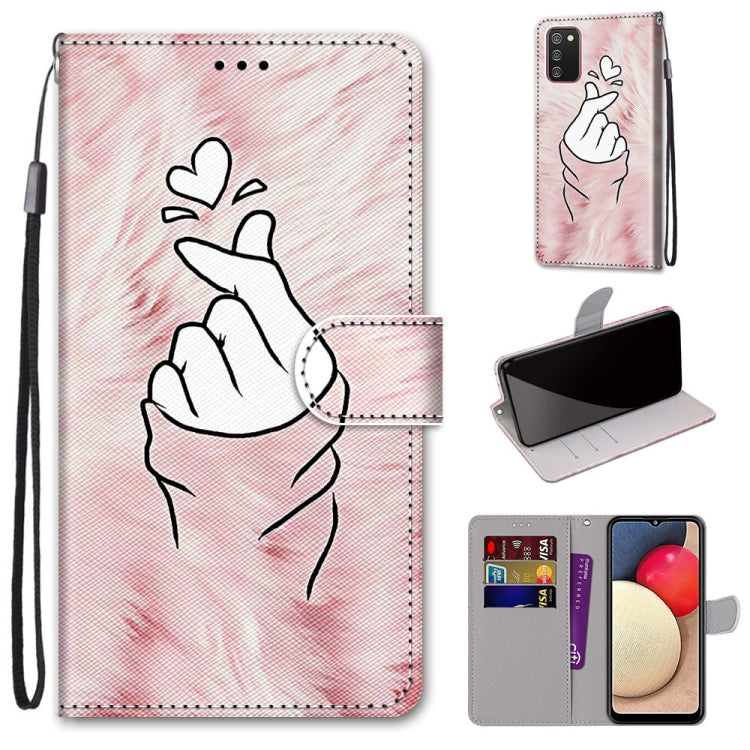 Coloured Drawing Cross Texture Horizontal Flip PU Leather Case with Holder & Card Slots & Wallet & Lanyard, For Samsung Galaxy A02 / M02, For Samsung Galaxy A02s / M02s