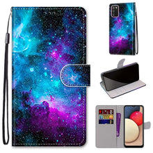 Load image into Gallery viewer, Coloured Drawing Cross Texture Horizontal Flip PU Leather Case with Holder &amp; Card Slots &amp; Wallet &amp; Lanyard, For Samsung Galaxy A02 / M02, For Samsung Galaxy A02s / M02s