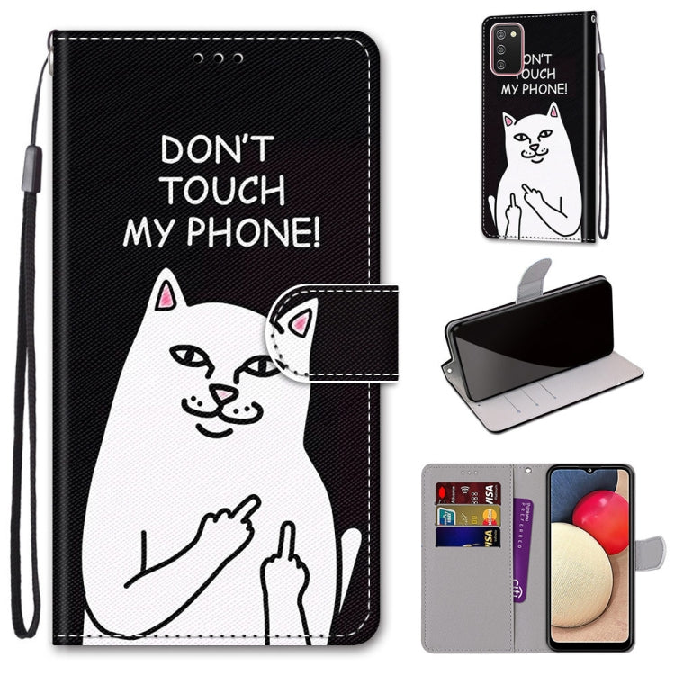 Coloured Drawing Cross Texture Horizontal Flip PU Leather Case with Holder & Card Slots & Wallet & Lanyard, For Samsung Galaxy A02 / M02, For Samsung Galaxy A02s / M02s