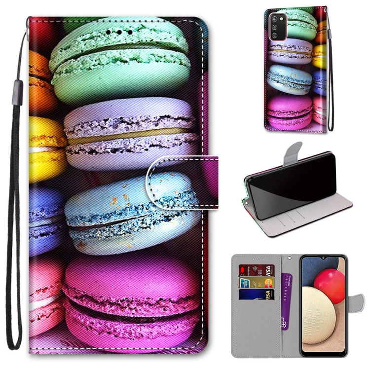 Coloured Drawing Cross Texture Horizontal Flip PU Leather Case with Holder & Card Slots & Wallet & Lanyard, For Samsung Galaxy A02 / M02, For Samsung Galaxy A02s / M02s