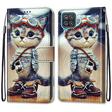 Load image into Gallery viewer, Coloured Drawing Cross Texture Horizontal Flip PU Leather Case with Holder &amp; Card Slots &amp; Wallet &amp; Lanyard, For Samsung Galaxy A12 / M12, For Samsung Galaxy A32 5G