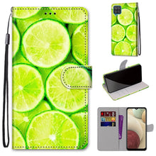 Load image into Gallery viewer, Coloured Drawing Cross Texture Horizontal Flip PU Leather Case with Holder &amp; Card Slots &amp; Wallet &amp; Lanyard, For Samsung Galaxy A12 / M12, For Samsung Galaxy A32 5G