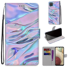 Load image into Gallery viewer, Coloured Drawing Cross Texture Horizontal Flip PU Leather Case with Holder &amp; Card Slots &amp; Wallet &amp; Lanyard, For Samsung Galaxy A12 / M12, For Samsung Galaxy A32 5G