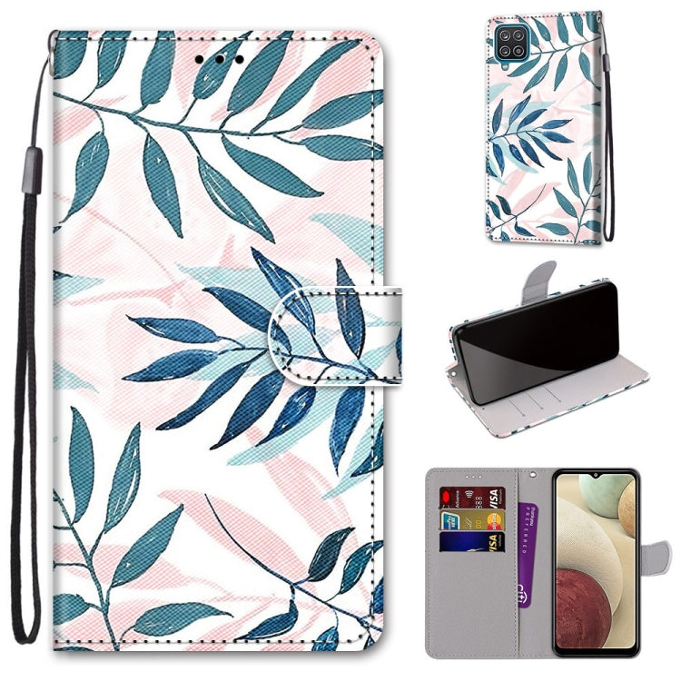 Coloured Drawing Cross Texture Horizontal Flip PU Leather Case with Holder & Card Slots & Wallet & Lanyard, For Samsung Galaxy A12 / M12, For Samsung Galaxy A32 5G