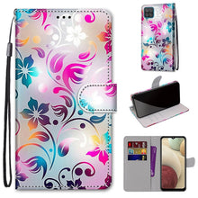 Load image into Gallery viewer, Coloured Drawing Cross Texture Horizontal Flip PU Leather Case with Holder &amp; Card Slots &amp; Wallet &amp; Lanyard, For Samsung Galaxy A12 / M12, For Samsung Galaxy A32 5G