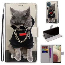 Load image into Gallery viewer, Coloured Drawing Cross Texture Horizontal Flip PU Leather Case with Holder &amp; Card Slots &amp; Wallet &amp; Lanyard, For Samsung Galaxy A12 / M12, For Samsung Galaxy A32 5G