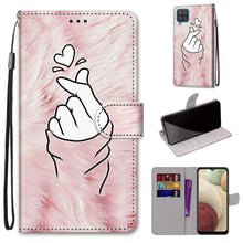 Load image into Gallery viewer, Coloured Drawing Cross Texture Horizontal Flip PU Leather Case with Holder &amp; Card Slots &amp; Wallet &amp; Lanyard, For Samsung Galaxy A12 / M12, For Samsung Galaxy A32 5G