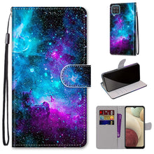 Load image into Gallery viewer, Coloured Drawing Cross Texture Horizontal Flip PU Leather Case with Holder &amp; Card Slots &amp; Wallet &amp; Lanyard, For Samsung Galaxy A12 / M12, For Samsung Galaxy A32 5G