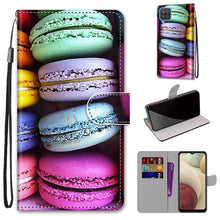 Load image into Gallery viewer, Coloured Drawing Cross Texture Horizontal Flip PU Leather Case with Holder &amp; Card Slots &amp; Wallet &amp; Lanyard, For Samsung Galaxy A12 / M12, For Samsung Galaxy A32 5G