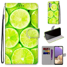 Load image into Gallery viewer, Coloured Drawing Cross Texture Horizontal Flip PU Leather Case with Holder &amp; Card Slots &amp; Wallet &amp; Lanyard, For Samsung Galaxy A12 / M12, For Samsung Galaxy A32 5G