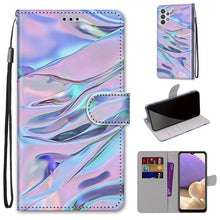 Load image into Gallery viewer, Coloured Drawing Cross Texture Horizontal Flip PU Leather Case with Holder &amp; Card Slots &amp; Wallet &amp; Lanyard, For Samsung Galaxy A12 / M12, For Samsung Galaxy A32 5G