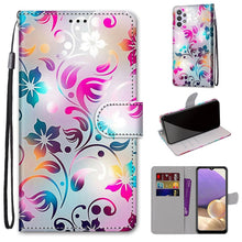 Load image into Gallery viewer, Coloured Drawing Cross Texture Horizontal Flip PU Leather Case with Holder &amp; Card Slots &amp; Wallet &amp; Lanyard, For Samsung Galaxy A12 / M12, For Samsung Galaxy A32 5G