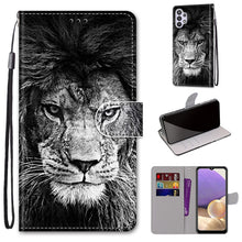 Load image into Gallery viewer, Coloured Drawing Cross Texture Horizontal Flip PU Leather Case with Holder &amp; Card Slots &amp; Wallet &amp; Lanyard, For Samsung Galaxy A12 / M12, For Samsung Galaxy A32 5G