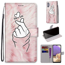 Load image into Gallery viewer, Coloured Drawing Cross Texture Horizontal Flip PU Leather Case with Holder &amp; Card Slots &amp; Wallet &amp; Lanyard, For Samsung Galaxy A12 / M12, For Samsung Galaxy A32 5G