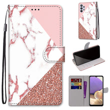 Load image into Gallery viewer, Coloured Drawing Cross Texture Horizontal Flip PU Leather Case with Holder &amp; Card Slots &amp; Wallet &amp; Lanyard, For Samsung Galaxy A12 / M12, For Samsung Galaxy A32 5G