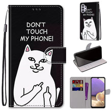 Load image into Gallery viewer, Coloured Drawing Cross Texture Horizontal Flip PU Leather Case with Holder &amp; Card Slots &amp; Wallet &amp; Lanyard, For Samsung Galaxy A12 / M12, For Samsung Galaxy A32 5G