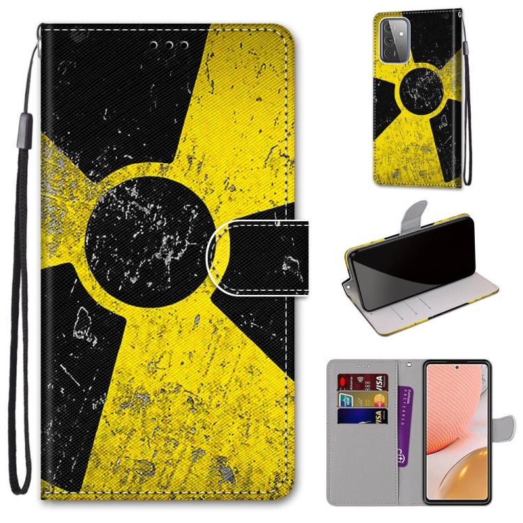 Coloured Drawing Cross Texture Horizontal Flip PU Leather Case with Holder & Card Slots & Wallet & Lanyard, For Samsung Galaxy A52 5G, For Samsung Galaxy A72 5G / 4G