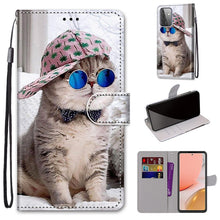 Load image into Gallery viewer, Coloured Drawing Cross Texture Horizontal Flip PU Leather Case with Holder &amp; Card Slots &amp; Wallet &amp; Lanyard, For Samsung Galaxy A52 5G, For Samsung Galaxy A72 5G / 4G