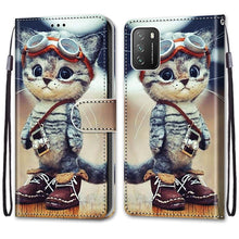 Load image into Gallery viewer, Coloured Drawing Cross Texture Horizontal Flip PU Leather Case with Holder &amp; Card Slots &amp; Wallet &amp; Lanyard, For Xiaomi Poco M3, For Xiaomi Poco X3 NPC