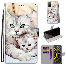 Load image into Gallery viewer, Coloured Drawing Cross Texture Horizontal Flip PU Leather Case with Holder &amp; Card Slots &amp; Wallet &amp; Lanyard, For Xiaomi Poco M3, For Xiaomi Poco X3 NPC