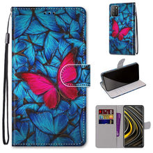 Load image into Gallery viewer, Coloured Drawing Cross Texture Horizontal Flip PU Leather Case with Holder &amp; Card Slots &amp; Wallet &amp; Lanyard, For Xiaomi Poco M3, For Xiaomi Poco X3 NPC